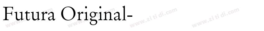 Futura Original字体转换